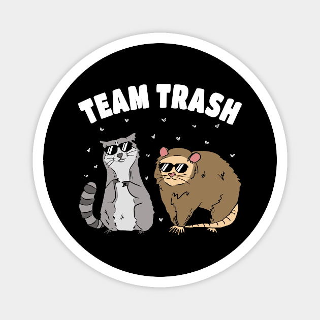 Team Trash Raccoon Rat Magnet by Tobias Store